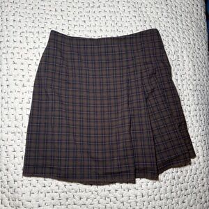 Lucky Brand Brown Plaid Mini Skirt